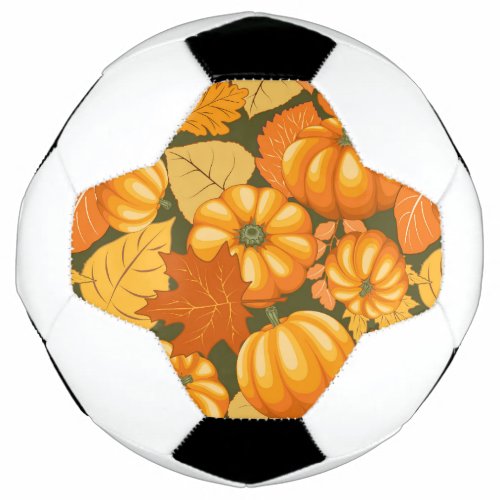 Fall Season Halloween Pumpkins Pattern Soccer Ball