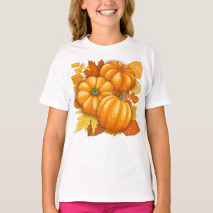Fall Season Halloween Pumpkins Pattern T-Shirt