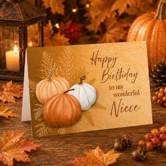 Fall Season Happy Birthday to My Wonderful Niece Card
