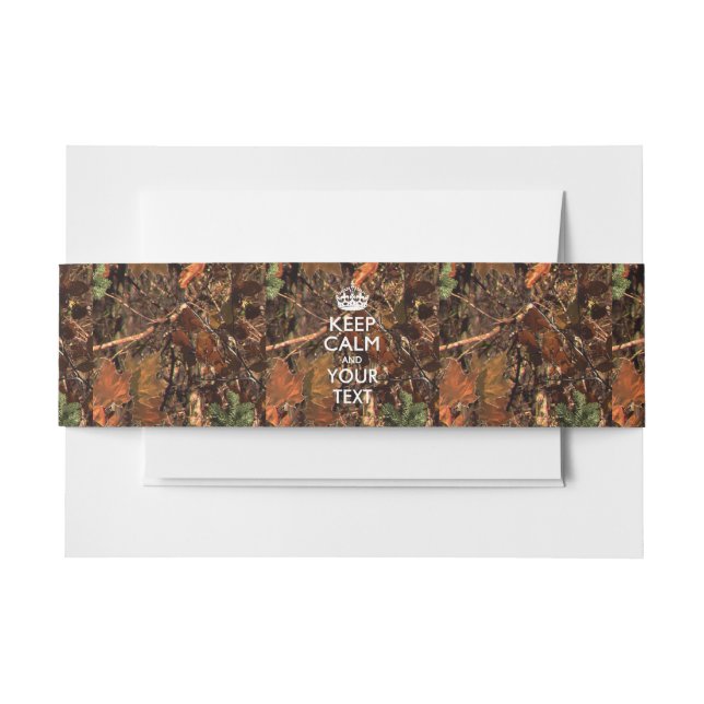 Fall Season KEEP CALM AND Your Creative Text Invitation Belly Band (Front Example)