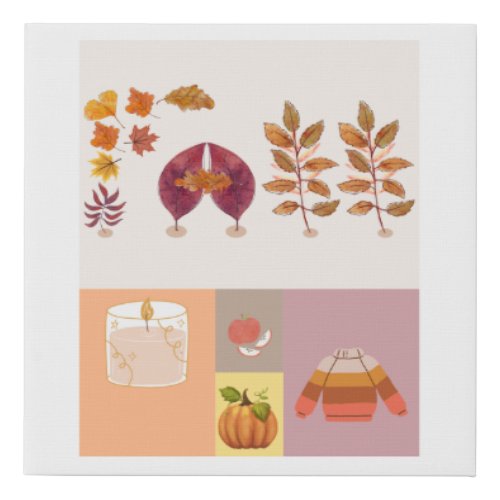 Fall Season Leaves Wall Art 