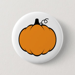 Fall Season Pumpkin Drawing Button