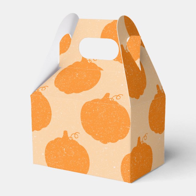 Fall Season Pumpkin Drawing Custom Text  Favor Boxes (Front Side)