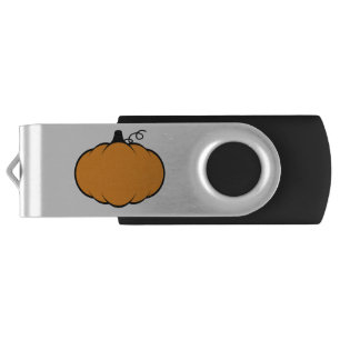Fall Season Pumpkin Drawing Flash Drive