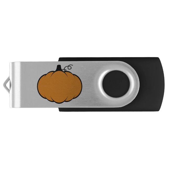 Fall Season Pumpkin Drawing Flash Drive (Back)