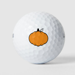 Fall Season Pumpkin Drawing Golf Balls