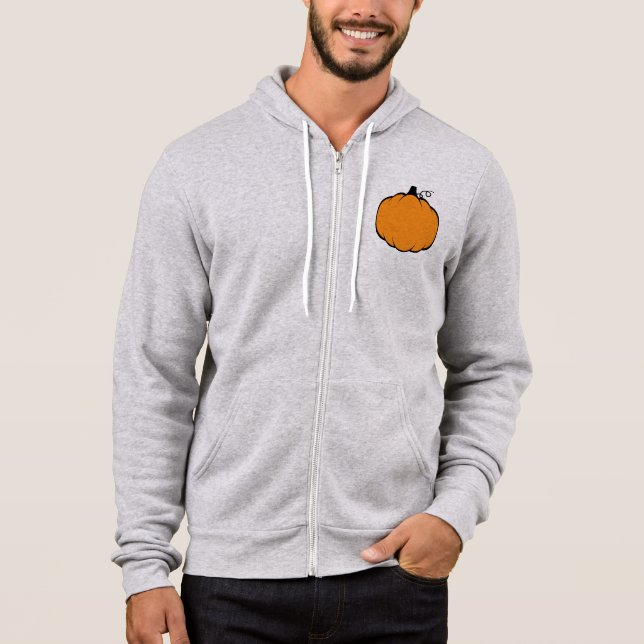 Fall Season Pumpkin Drawing Hoodie (Front)