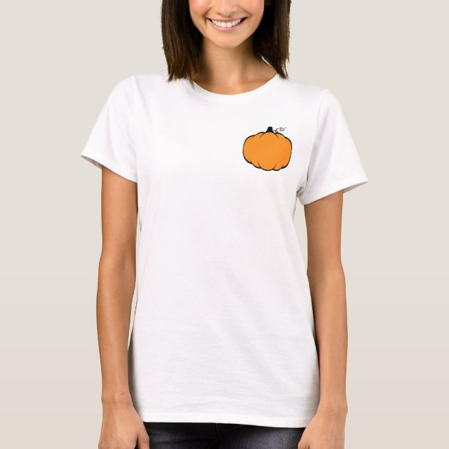 Fall Season Pumpkin Drawing T-Shirt (Front)