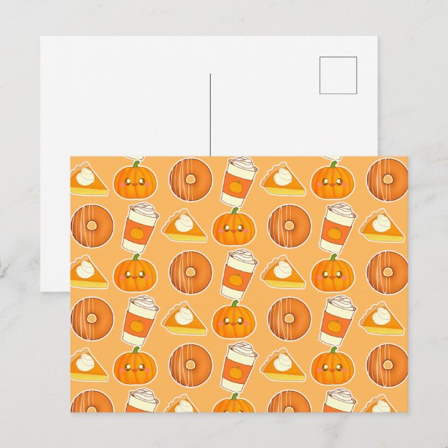  Fall Season Pumpkin Treats   Postcard (Front/Back)
