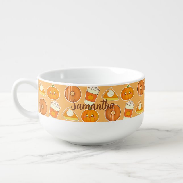  Fall Season Pumpkin Treats Soup Mug (Right)