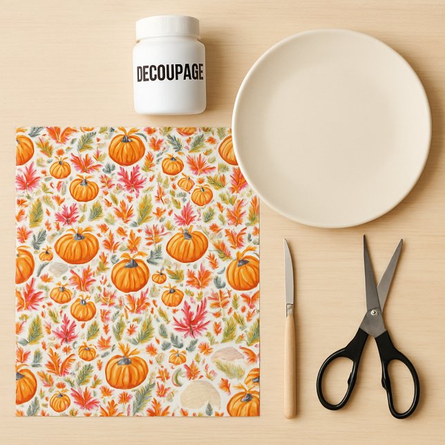 Fall Season Pumpkins Leaves Craft  Tissue Paper (Creator Uploaded)