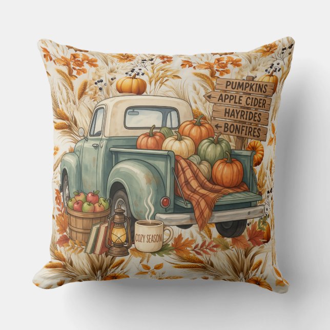 Fall Season  Throw Pillow (Front)