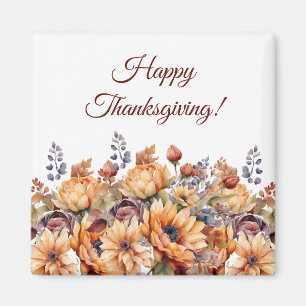 Fall Season-Watercolor Fall Flowers- Magnet