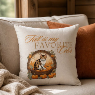 Fall Seasonal Cat Pillow
