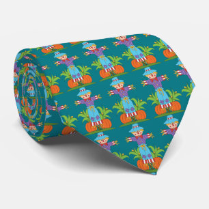 Fall Seasonal scarecrow pattern mens tie