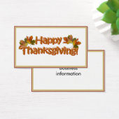 Fall Seasons Best Happy Thanksgiving Text (Desk)