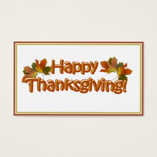 Fall Seasons Best Happy Thanksgiving Text (Front)