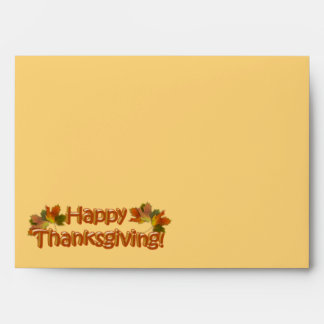 Fall Seasons Best Happy Thanksgiving Text Envelope