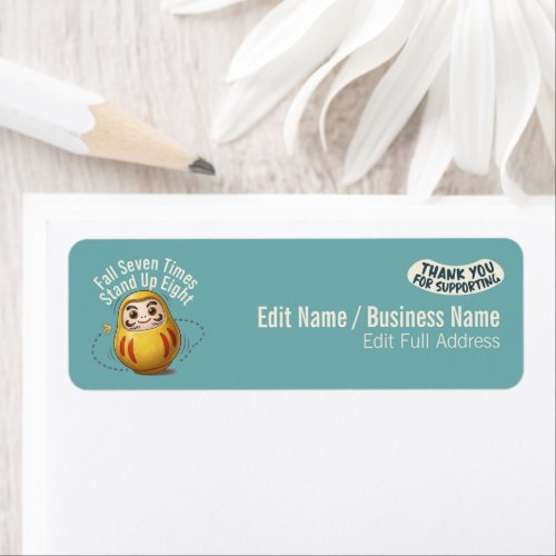Fall Seven Times Stand Up Eight Address Label