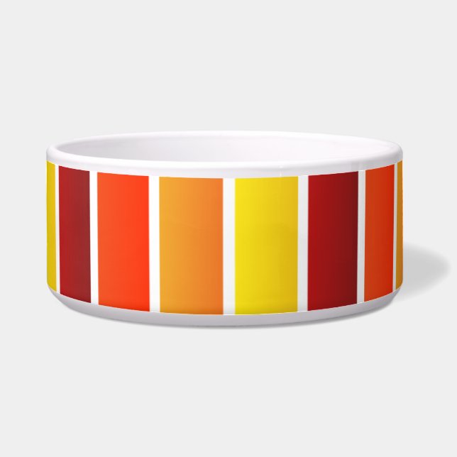 Fall Shades Blocks Pattern For Spoiled Pooches Bowl (Front)