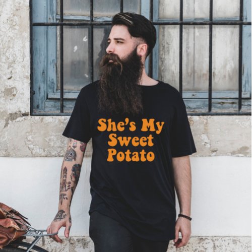 Fall Shes My Sweet Potato Thanksgiving Couple T_Shirt