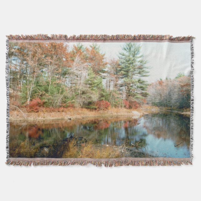 Fall Shoreline Throw Blanket (Front)