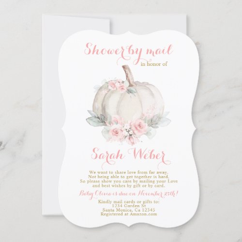 Fall shower by mail girl invitation