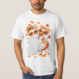 fall Silly Goose ghost Autumn Fall Halloween T-Shirt