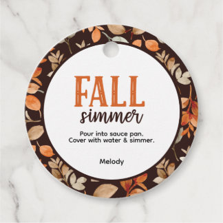 Fall Simmer Favor Tags