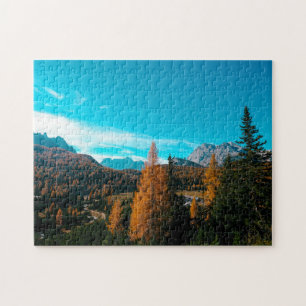 Fall Simple Landscape Photos Mountain 4k Wallpaper Jigsaw Puzzle