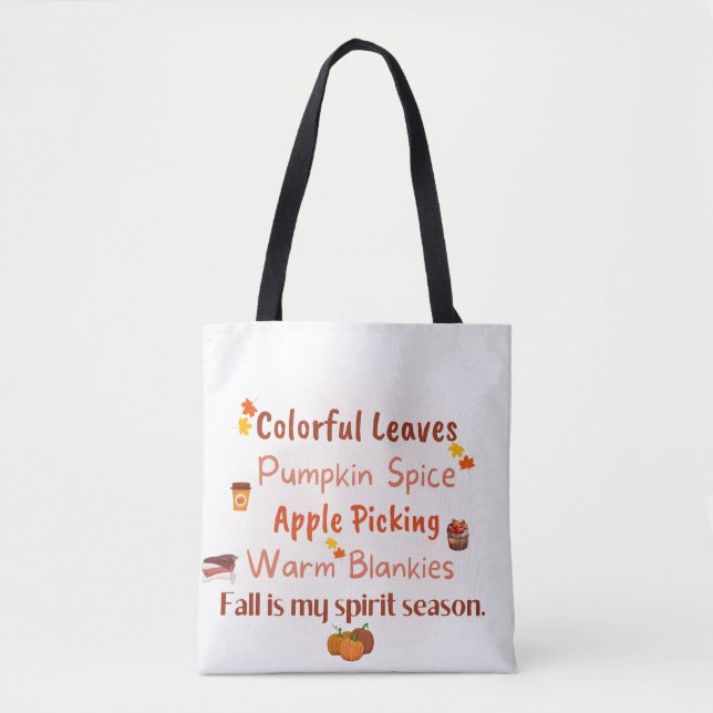 Fall Spirit  Tote Bag (Front)