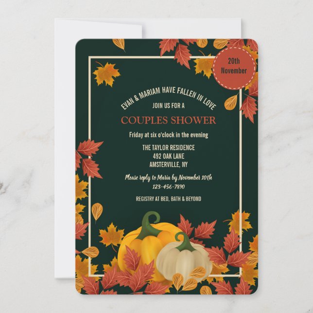 Fall Splendor Invitation (Front)