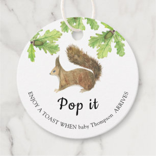 Fall Squirrel - Pop it! When she pops Favor Tags