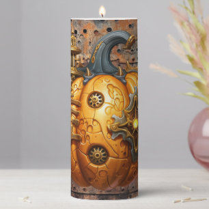 Fall Steampunk Pumpkin Candle