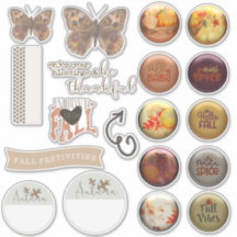 Fall Stickers | Seasonal Scrapbook Stickers Autumn