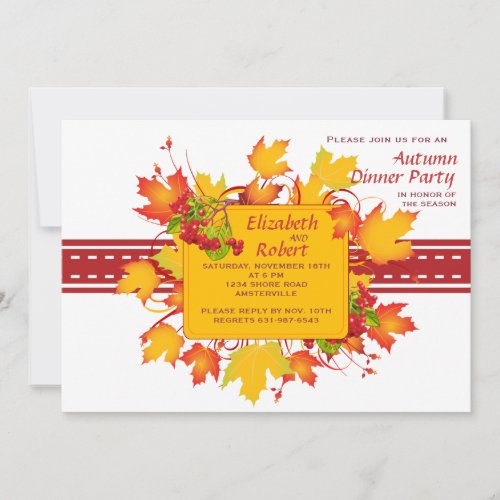 Fall Stitches Invitation