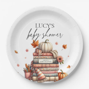 Fall Storybook New Chapter Autumn Baby Shower Paper Plates