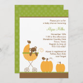 Fall Stroller Baby Shower Invitations (Front/Back)