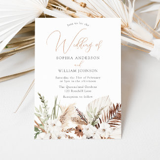 Fall & Summer Bohemian Floral Wedding Invitation