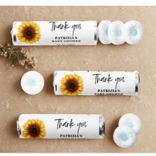 Fall Sunflower Baby Shower Breath Savers® Mints