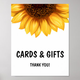 Fall Sunflower Baby Shower Cards and Gifts Sign