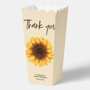 Fall Sunflower Baby Shower Favor Boxes
