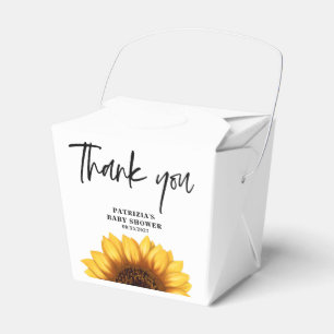 Fall Sunflower Baby Shower Favor Boxes
