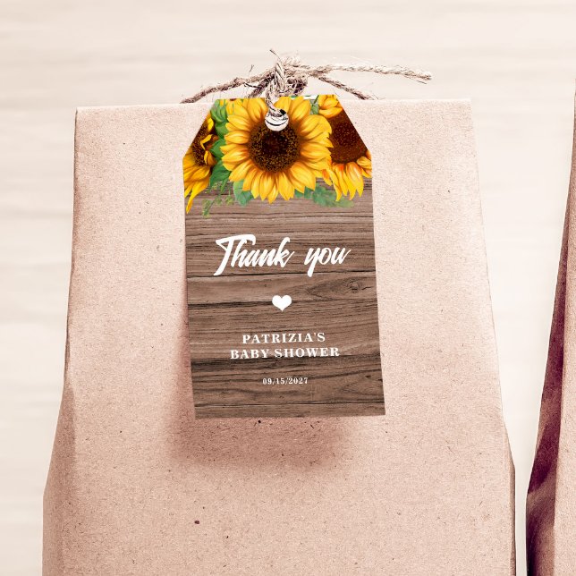Fall Sunflower | Baby Shower Gift Tags (Creator Uploaded)