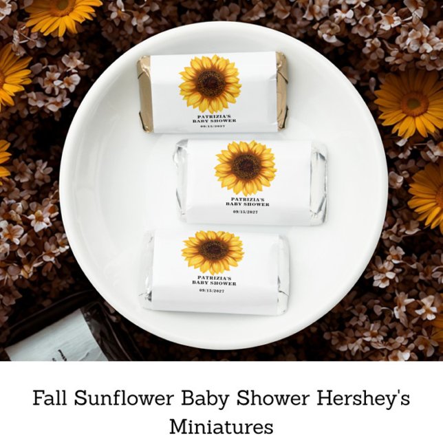 Fall Sunflower Baby Shower Hershey's Miniatures (Creator Uploaded)
