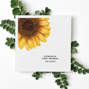 Fall Sunflower Baby Shower Napkins