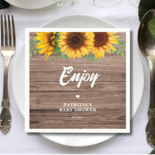 Fall Sunflower   Baby Shower Paper Napkins