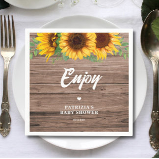 Fall Sunflower | Baby Shower Paper Napkins