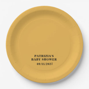 Fall Sunflower Baby Shower Paper Plates
