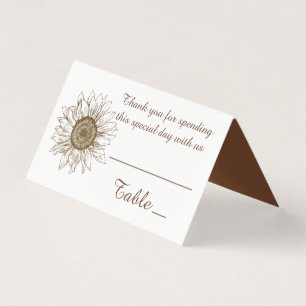 Fall Sunflower Brown Wedding Floral Bridal Shower